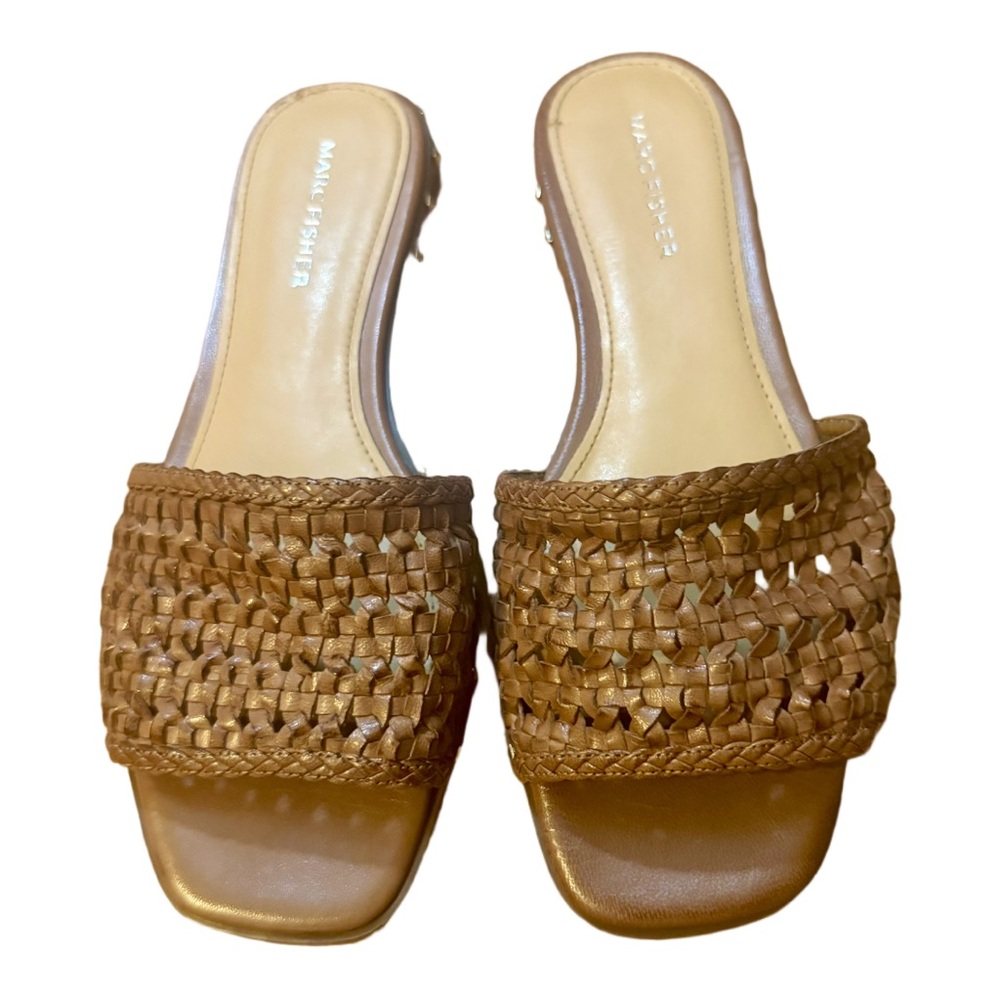 Marc Fisher Tan Woven Designer Sandal